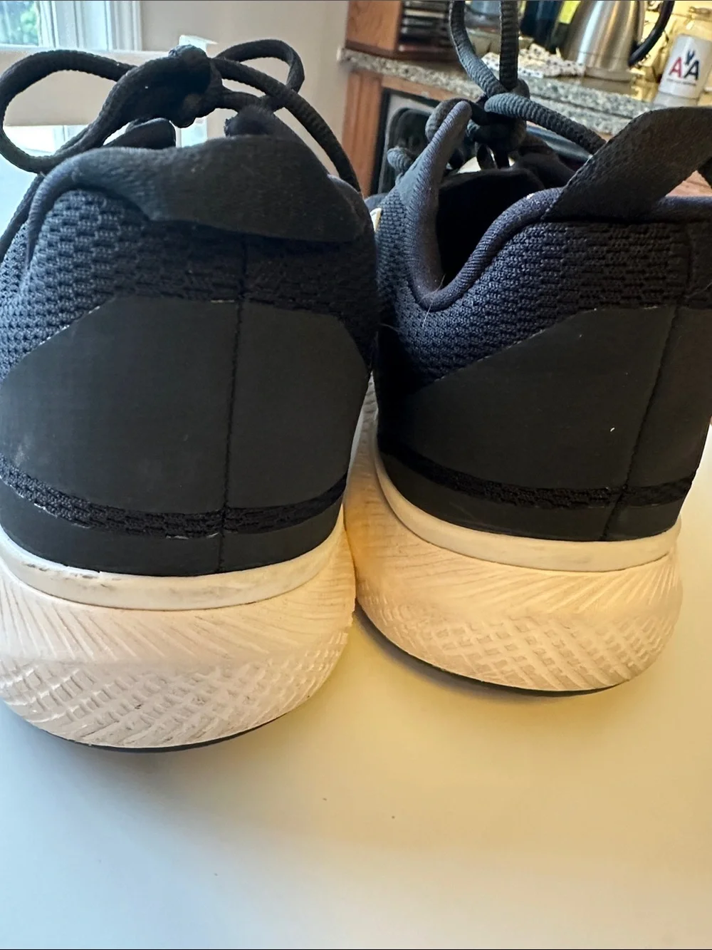 EUC Ladies Veja Black Mesh and White Sneakers